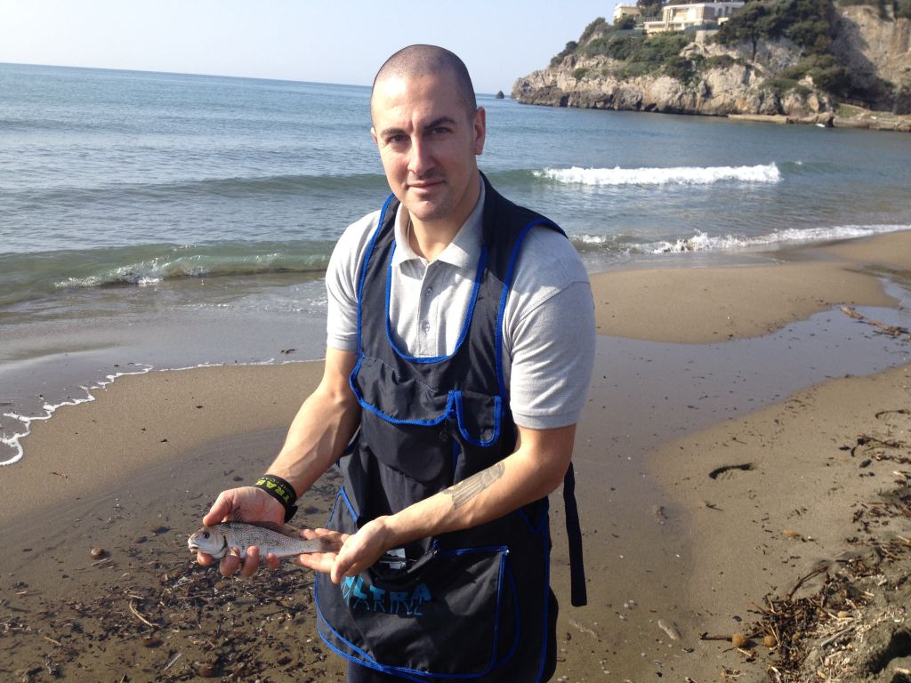 Ombrina pescata dalla riva