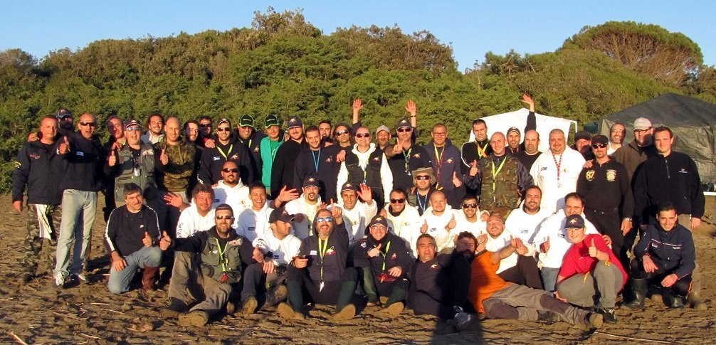 foto di gruppo Quelli della pesca Roma